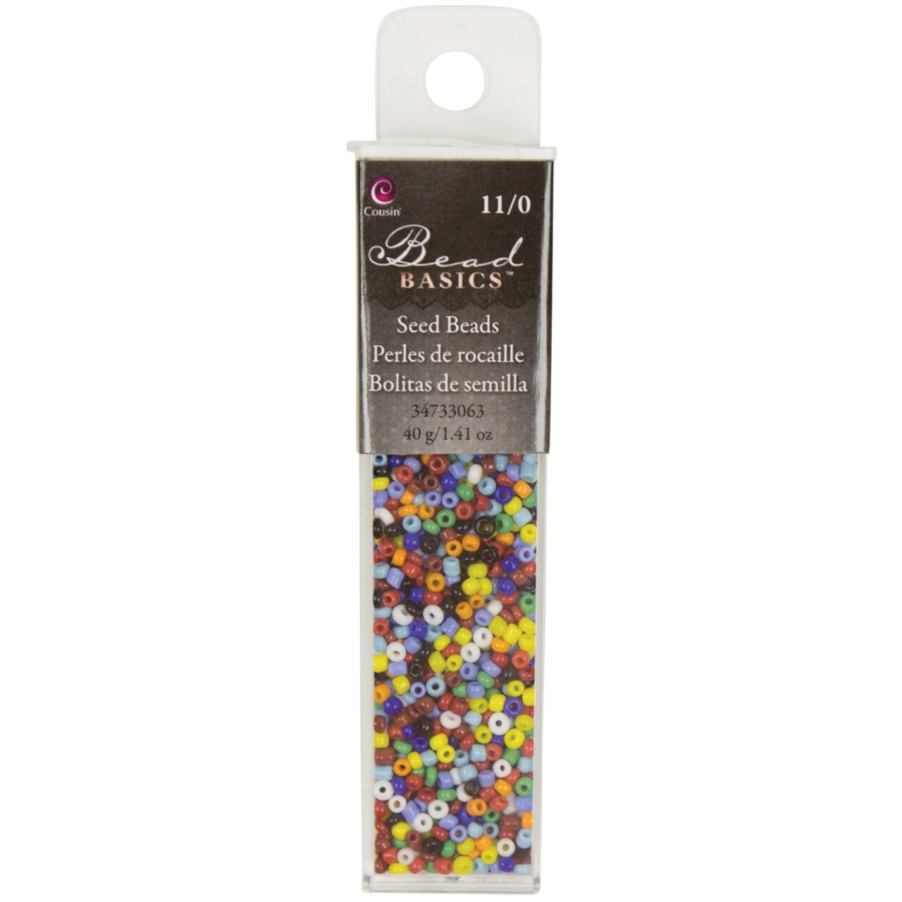 CousinDIY Jewelry Basics Glass Seed Beads 1.1oz-11/0 Assorted Color Seed Beads